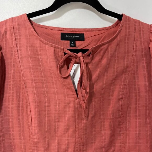Bananna Republic NWT Cottagecore Mini Shift Dress in Dusty Cedar [size M] - Picture 4 of 10